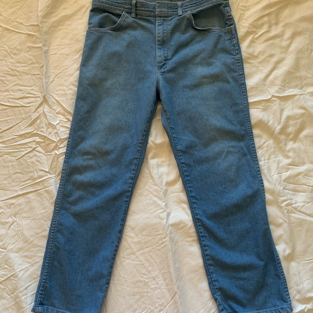 Vintage Wrangler Straight-Leg Blue Jeans